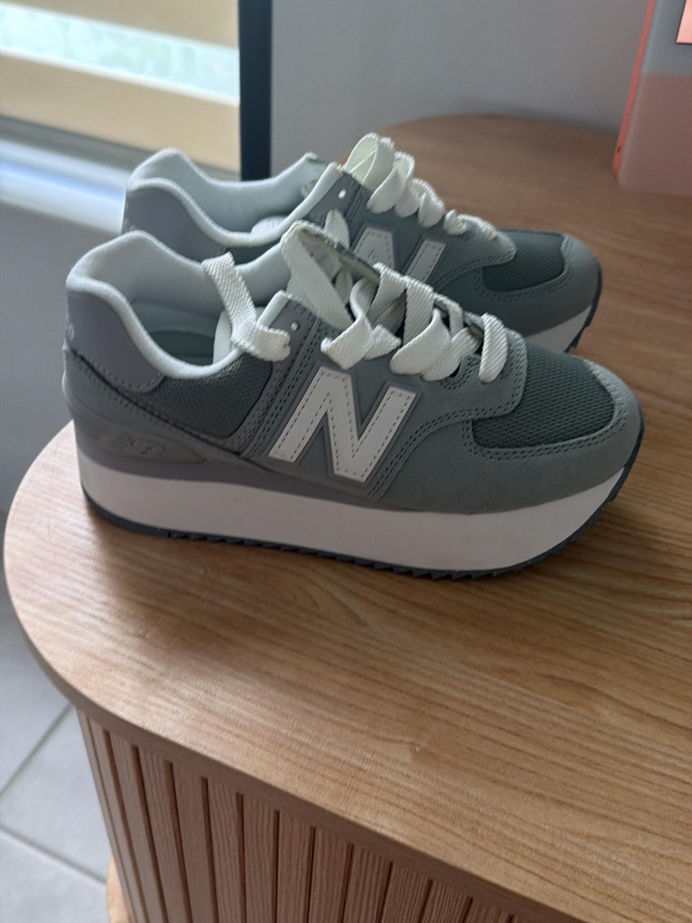 New Balance Women's Sage Gray Platform Sneakers